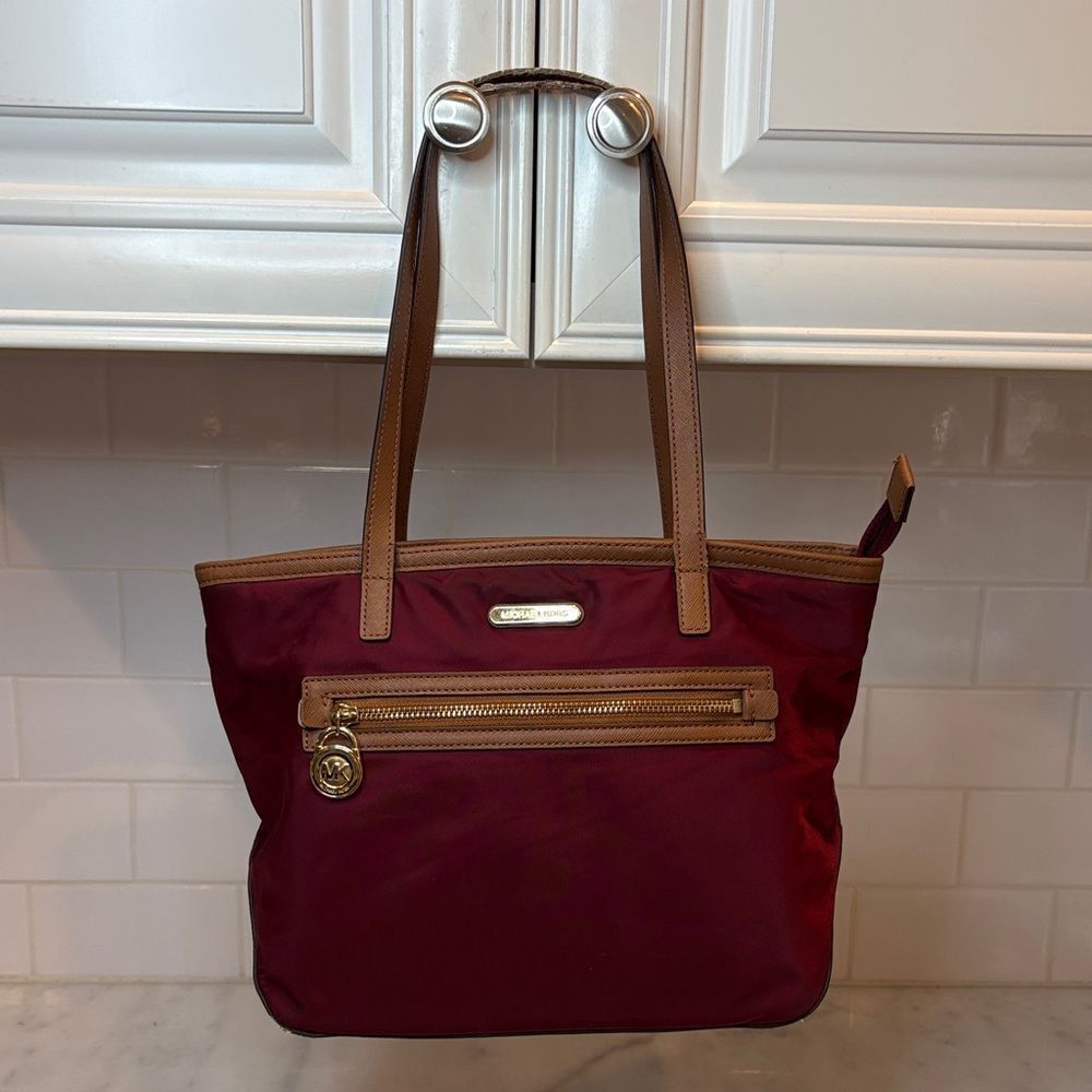 MICHAEL KORS bag purse handbag Preppy Core Nylon & Leather Kempton Tote bag